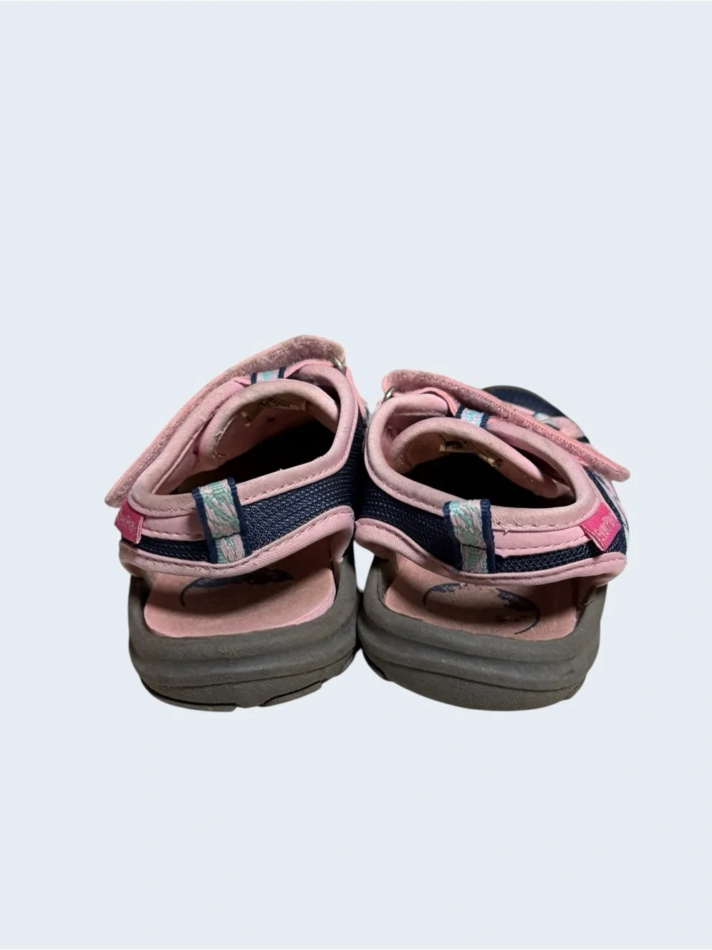Kids Size 10 Navy and Pink Closed-Toe Sandals